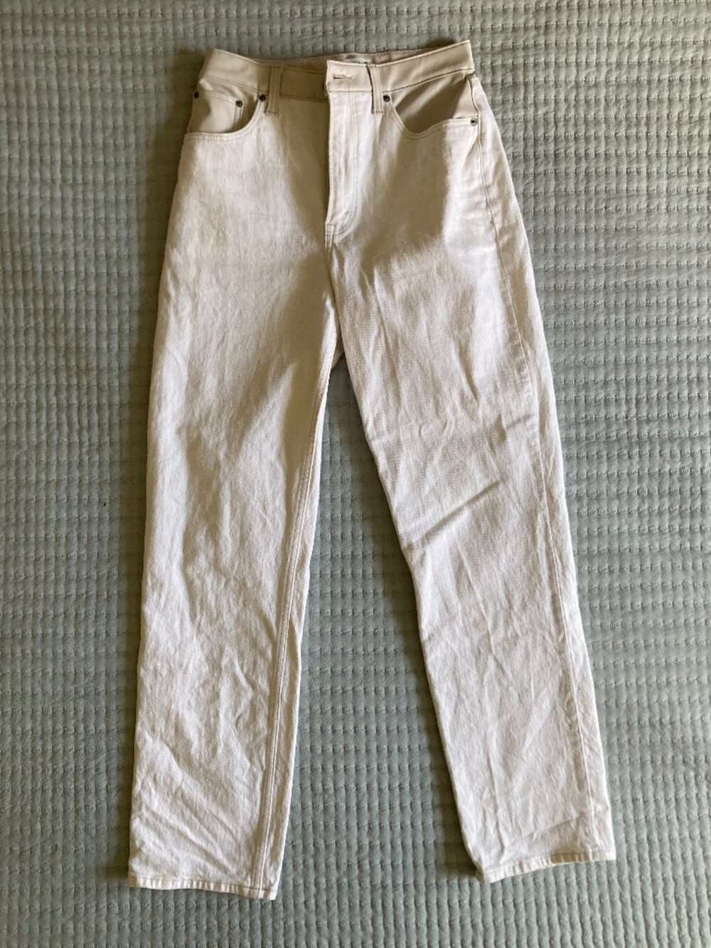 Abercrombie & Fitch Curve Love 90’s Straight Ultra High Rise 6R Leather Accent
